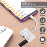 อะแดปเตอร์ 3 in 1 USB-C / Type-C ชาย เป็น USB + Ethernet RJ45 100M + Type-C Power หญิง