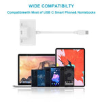 อะแดปเตอร์ 3 in 1 USB-C / Type-C ชาย เป็น USB + Ethernet RJ45 100M + Type-C Power หญิง