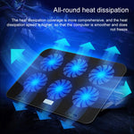 ICE COOREL Notebook Computer Base Speed Control Silent Six-fan Cooling Holder Cooling Rack, Style: Flagship, Style: Flagship