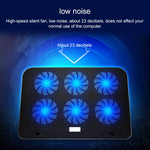 ICE COOREL Notebook Computer Base Speed Control Silent Six-fan Cooling Holder Cooling Rack, Style: Flagship, Style: Flagship