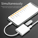 สายชาร์จและถ่ายโอนข้อมูล 11 ซม. 8 พิน ตัวผู้เป็น USB และ 8 พิน สำหรับกล้อง รองรับระบบ iOS 9.2 ขึ้นไป