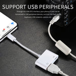 สายชาร์จและถ่ายโอนข้อมูล 11 ซม. 8 พิน ตัวผู้เป็น USB และ 8 พิน สำหรับกล้อง รองรับระบบ iOS 9.2 ขึ้นไป
