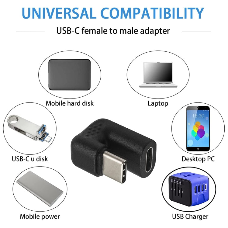 อะแดปเตอร์ USB-C / Type-C ตัวผู้เป็นตัวเมีย รูปตัว U, Type-C เป็น Type-C