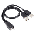 สาย USB ตัวเมียเป็น USB ตัวผู้ 2 เส้น ความยาวประมาณ 30 ซม.