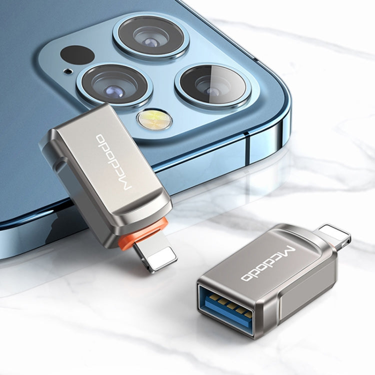อะแดปเตอร์แปลง USB 3.0 ตัวเมียเป็น 8 พิน ตัวผู้ OTG สำหรับแฟลชไดรฟ์ MCDODO