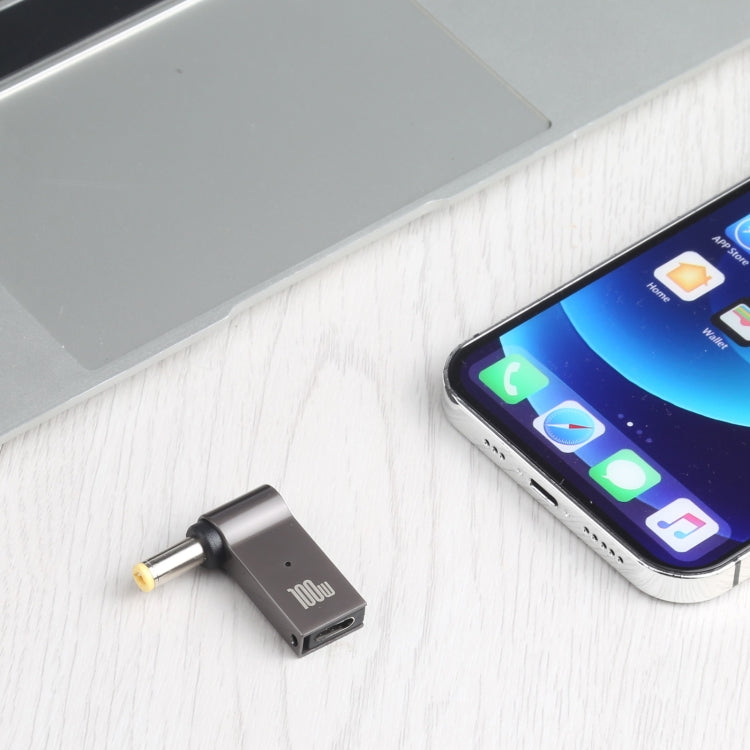 อะแดปเตอร์ชาร์จคอมพิวเตอร์ 100W USB-C / Type-C ตัวเมียเป็น DC 5.5 x 2.5 มม. ตัวผู้ สำหรับ Lenovo, Type-C ตัวเมียเป็น DC 5.5x2.5 มม. ตัวผู้