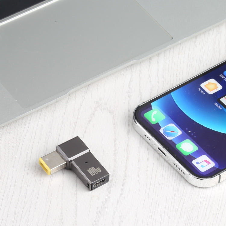อะแดปเตอร์ชาร์จคอมพิวเตอร์ 100W USB-C / Type-C ตัวเมียเป็นช่องสี่เหลี่ยมใหญ่ สำหรับ Lenovo, Type-C ตัวเมียเป็นช่องสี่เหลี่ยมใหญ่