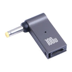 อะแดปเตอร์ชาร์จคอมพิวเตอร์ 100W USB-C / Type-C ตัวเมีย ถึง DC 4.0x1.7มม. ตัวผู้ สำหรับ Lenovo, Type-C ตัวเมีย ถึง DC 4.0x1.7มม. ตัวผู้ (สีเหลือง)