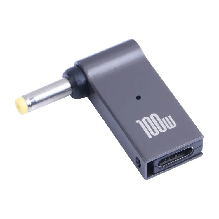 อะแดปเตอร์ชาร์จคอมพิวเตอร์ 100W USB-C / Type-C ตัวเมีย ถึง DC 4.0x1.7มม. ตัวผู้ สำหรับ Lenovo, Type-C ตัวเมีย ถึง DC 4.0x1.7มม. ตัวผู้ (สีเหลือง)