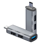 สถานีเชื่อมต่อ HUB แบบมัลติฟังก์ชัน 3 ใน 1 Type-C / USB-C รุ่น ADS-302C