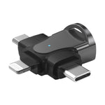อะแดปเตอร์ OTG 3 in 1, USB เป็น Type-C / Micro USB / 8 Pin