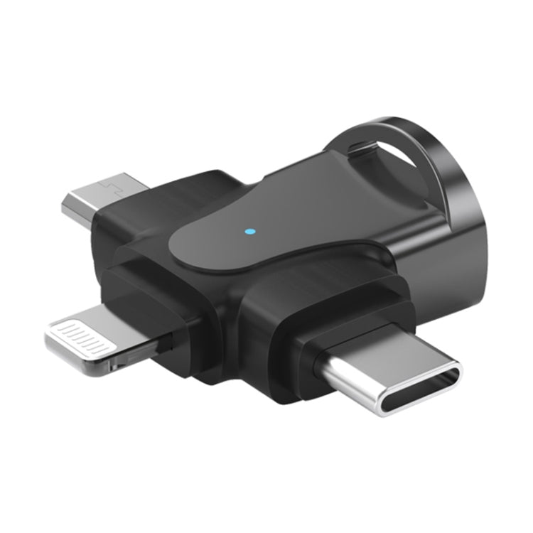 อะแดปเตอร์ OTG 3 in 1, USB เป็น Type-C / Micro USB / 8 Pin