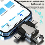อะแดปเตอร์ OTG 3 in 1, USB เป็น Type-C / Micro USB / 8 Pin