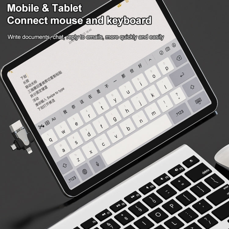 อะแดปเตอร์ OTG 3 in 1, USB เป็น Type-C / Micro USB / 8 Pin