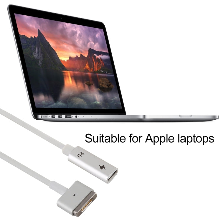 อะแดปเตอร์ชาร์จ 5 Pin MagSafe 2 (รูปตัว T) เป็น USB-C / Type-C PD, Type-C เป็น MagSafe 2