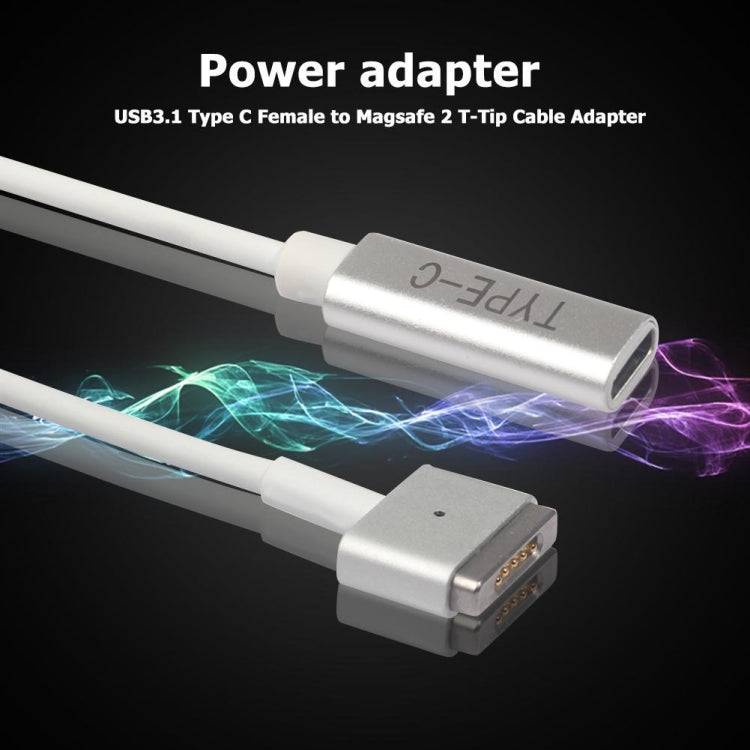 อะแดปเตอร์ชาร์จ 5 Pin MagSafe 2 (รูปตัว T) เป็น USB-C / Type-C PD, Type-C เป็น MagSafe 2