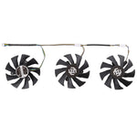 พัดลมระบายความร้อนการ์ดจอ 3 ชิ้น สำหรับ Zotac GTX 1070-8GD5 X-OC, เส้นผ่านศูนย์กลาง: 85mm, 0.5A เส้นผ่านศูนย์กลาง: 9.5mm (3 ชิ้น)