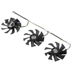 พัดลมระบายความร้อนการ์ดจอ 3 ชิ้น สำหรับ Zotac GTX 1070-8GD5 X-OC, เส้นผ่านศูนย์กลาง: 85mm, 0.5A เส้นผ่านศูนย์กลาง: 9.5mm (3 ชิ้น)