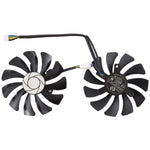 พัดลมระบายความร้อนการ์ดกราฟิก 4 พิน HA9010H12F-Z สำหรับ MSI GeForce GTX 1050 Hurricane GTX 1060 Hurricane 6G GDDR, เส้นผ่านศูนย์กลาง: 85มม., คู่, HA9010H12F-Z