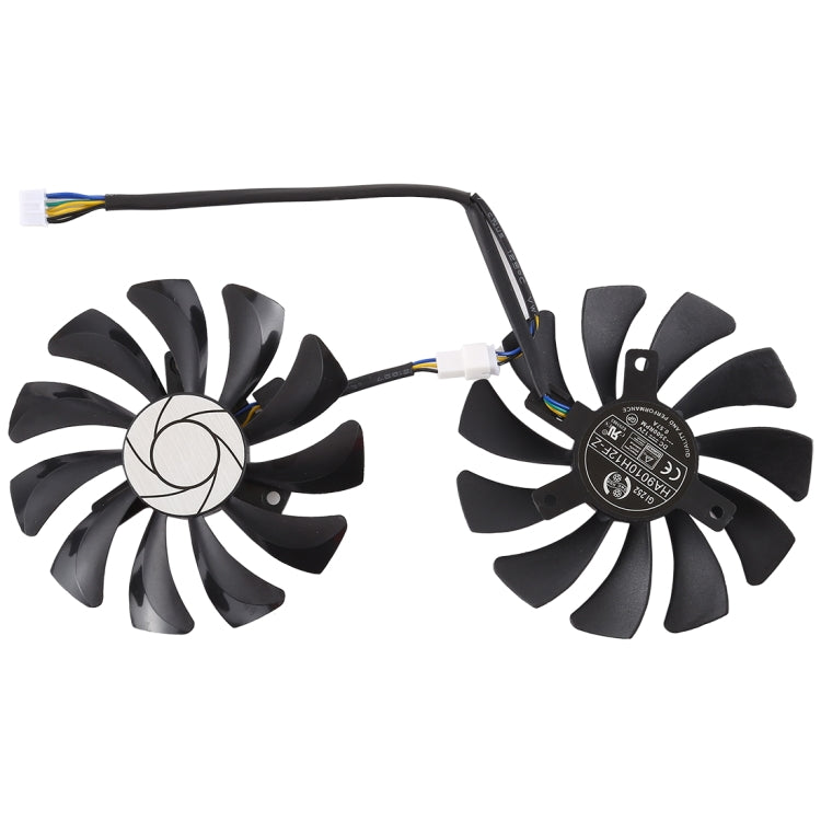 พัดลมระบายความร้อนการ์ดกราฟิก 4 พิน HA9010H12F-Z สำหรับ MSI GeForce GTX 1050 Hurricane GTX 1060 Hurricane 6G GDDR, เส้นผ่านศูนย์กลาง: 85มม., คู่, HA9010H12F-Z