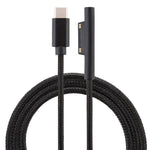 สายไฟไนลอน 6 พิน USB-C / Type-C เป็นตัวผู้ สำหรับอะแดปเตอร์แล็ปท็อป Microsoft Surface Pro 3 / 4 / 5 / 6, ความยาวสาย: 1.5ม., สำหรับ Microsoft Surface Pro 3 / 4 / 5 / 6