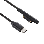 สายไฟไนลอน 6 พิน USB-C / Type-C เป็นตัวผู้ สำหรับอะแดปเตอร์แล็ปท็อป Microsoft Surface Pro 3 / 4 / 5 / 6, ความยาวสาย: 1.5ม., สำหรับ Microsoft Surface Pro 3 / 4 / 5 / 6
