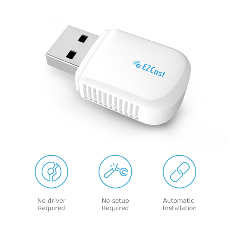 อะแดปเตอร์ไร้สาย EZCast EZC-5200BS WiFi สองย่านความถี่ 600Mbps + Bluetooth USB 2.0