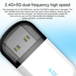 อะแดปเตอร์ไร้สาย EZCast EZC-5200BS WiFi สองย่านความถี่ 600Mbps + Bluetooth USB 2.0