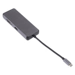 อะแดปเตอร์ 8 in 1 Type-C เป็น HDMI + USB 3.0 + USB 3.0 + Type-C + LAN + VGA + TF/SD Card Reader