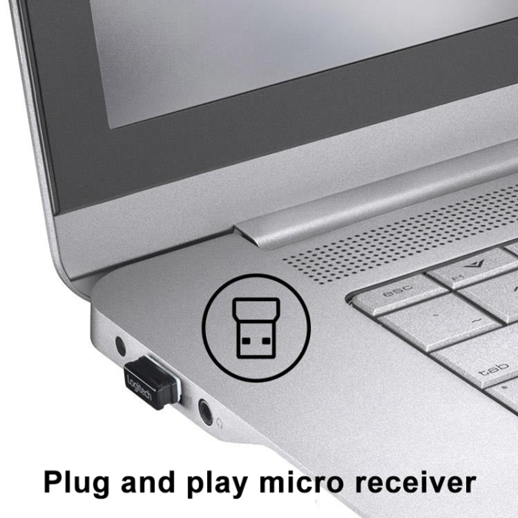 เมาส์ออปติคอลไร้สายเงียบ Logitech M330 พร้อมตัวรับสัญญาณ Micro USB