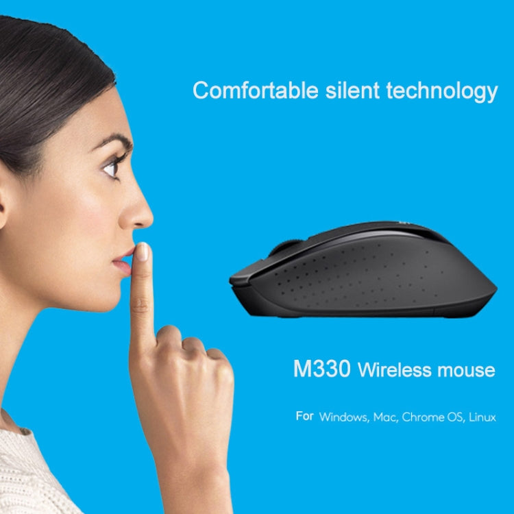 เมาส์ออปติคอลไร้สายเงียบ Logitech M330 พร้อมตัวรับสัญญาณ Micro USB