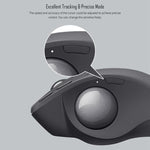 เมาส์ออปติคอลไร้สายบลูทูธ + Unifying แบบสองโหมด Logitech MX ERGO S 440DPI, MX ERGO S