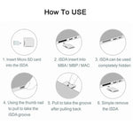 BASEQI กล่องใส่การ์ด SD อะลูมิเนียมอัลลอยด์ซ่อนสำหรับแล็ปท็อป Lenovo Ideapad 320S, สำหรับ Lenovo Ideapad 320S