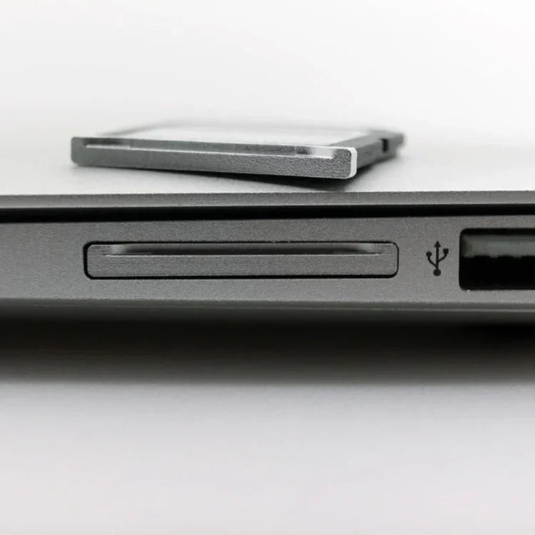 BASEQI กล่องใส่การ์ด SD อะลูมิเนียมอัลลอยด์ซ่อนสำหรับแล็ปท็อป MacBook Air 13.3 นิ้ว, สำหรับ MacBook Air 13.3
