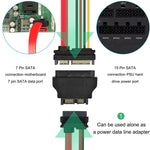 อะแดปเตอร์ SATA ตัวเมีย 22 พิน เป็น SLIMLINE SATA ตัวผู้ 13 พิน, SATA ตัวเมีย 22 พิน เป็น SATA ตัวผู้ 13 พิน