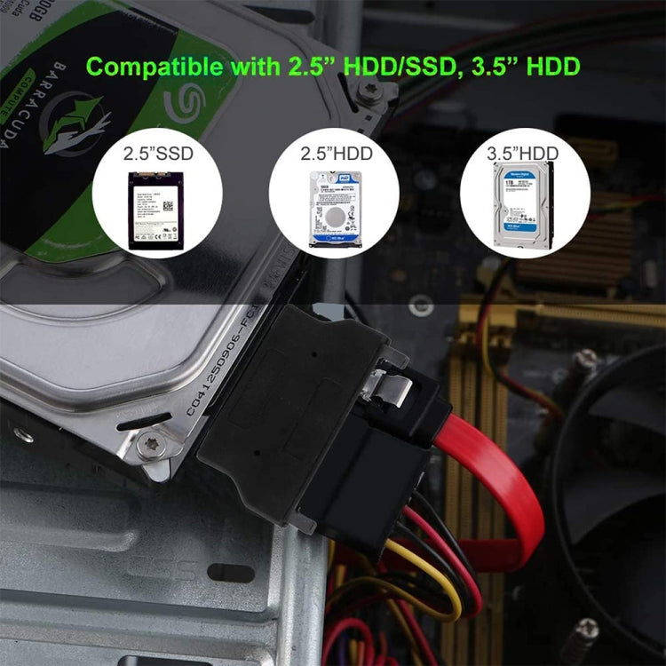 อะแดปเตอร์ SATA ตัวเมีย 22 พิน เป็น SLIMLINE SATA ตัวผู้ 13 พิน, SATA ตัวเมีย 22 พิน เป็น SATA ตัวผู้ 13 พิน