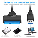 อะแดปเตอร์สาย SATA เป็น USB 3.0 มืออาชีพ สำหรับขยายฮาร์ดไดรฟ์ SSD ขนาด 2.5 นิ้ว, 2.5 นิ้ว