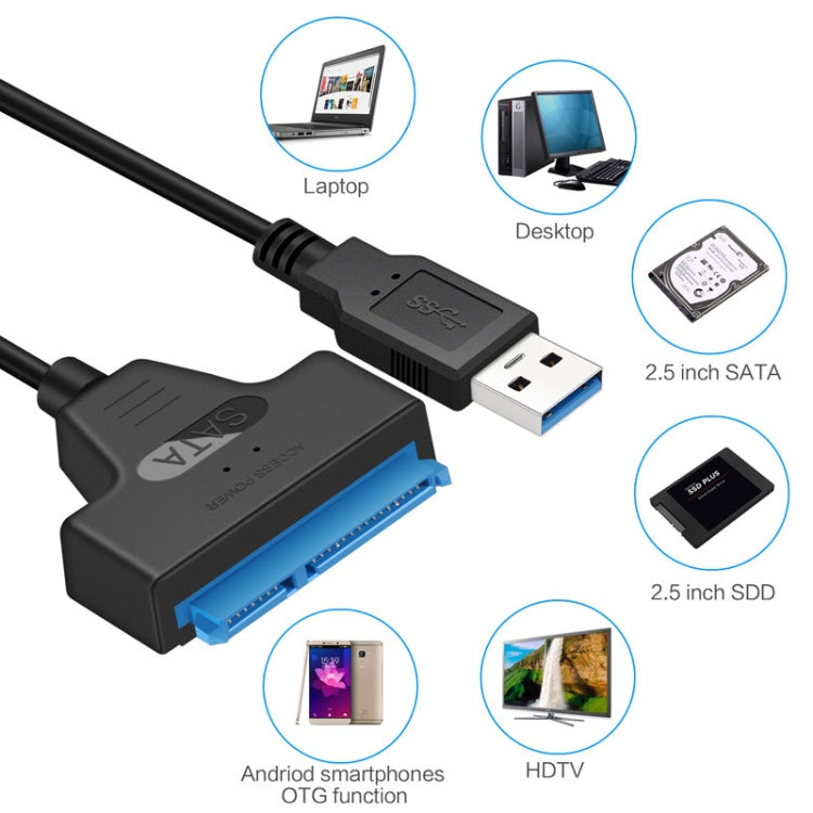 อะแดปเตอร์สาย SATA เป็น USB 3.0 มืออาชีพ สำหรับขยายฮาร์ดไดรฟ์ SSD ขนาด 2.5 นิ้ว, 2.5 นิ้ว