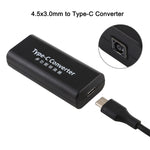 อะแดปเตอร์แจ็คไฟ DC 4.5 x 3.0 มม. ตัวเมียเป็น USB-C / Type C ตัวเมีย พร้อมสาย USB-C / Type C ยาว 15 ซม., 4.5x3.0 มม.