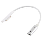 สายชาร์จเร็ว USB-C / Type-C ตัวเมียเป็น 6 พิน ตัวผู้ สำหรับแล็ปท็อป Microsoft Surface Pro 9 / 8 / 7 / 6 / 5 / 4 / 3, ความยาวสาย: 0.2 ม., Pro 9 / 8 / 7 / 6 / 5 / 4 / 3 ถึง USB-C / Type-C ตัวเมีย สีดำ