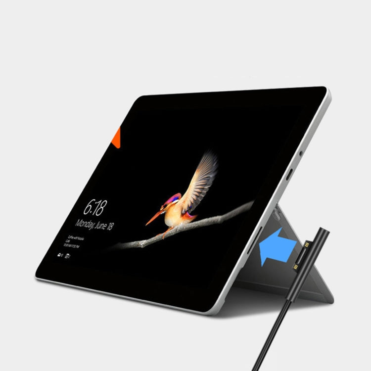 สายชาร์จเร็ว USB-C / Type-C ตัวเมียเป็น 6 พิน ตัวผู้ สำหรับแล็ปท็อป Microsoft Surface Pro 9 / 8 / 7 / 6 / 5 / 4 / 3, ความยาวสาย: 0.2 ม., Pro 9 / 8 / 7 / 6 / 5 / 4 / 3 ถึง USB-C / Type-C ตัวเมีย สีดำ