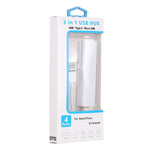 ฮับแปลง 3 in 1 USB-C / Type-C + Micro USB + 4 พอร์ต USB 2.0, ความยาวสาย: 12 ซม., 3 in 1 (สีขาว), 3 in 1 (สีดำ)