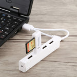 ฮับแปลง 3 in 1 USB-C / Type-C + Micro USB + 4 พอร์ต USB 2.0, ความยาวสาย: 12 ซม., 3 in 1 (สีขาว), 3 in 1 (สีดำ)