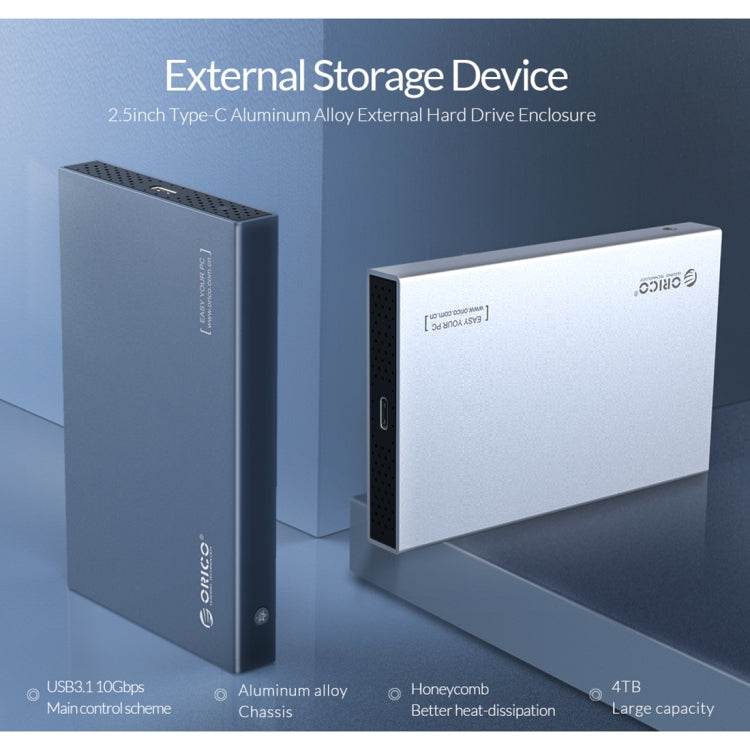 กล่องใส่ SSD แบบกลไก ORICO DD25 C3 ขนาด 2.5 นิ้ว Type-C เป็น Type-C และ USB รองรับความจุ: 6TB