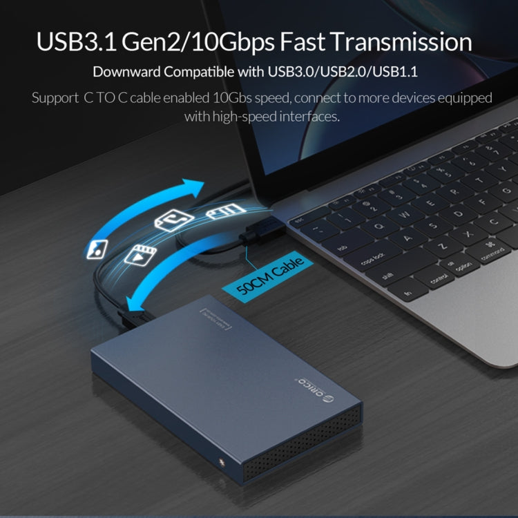 กล่องใส่ SSD แบบกลไก ORICO DD25 C3 ขนาด 2.5 นิ้ว Type-C เป็น Type-C และ USB รองรับความจุ: 6TB