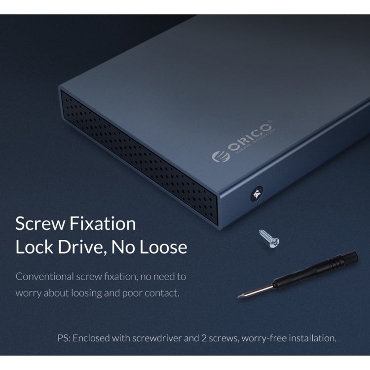 กล่องใส่ SSD แบบกลไก ORICO DD25 C3 ขนาด 2.5 นิ้ว Type-C เป็น Type-C และ USB รองรับความจุ: 6TB