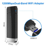 อะแดปเตอร์รับสัญญาณ WiFi USB 3.0 ความเร็วสูง 1200Mbps EDUP EP-AC1617, EP-AC1617 1200Mbps