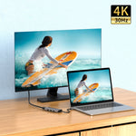 ฮับอะแดปเตอร์มัลติฟังก์ชัน UC912 4 in 1 4K 30Hz USB 3.0 + 2 x USB 2.0 เป็น USB-C / Type-C, UC912 USB 3.0 + 2 x USB 2.0