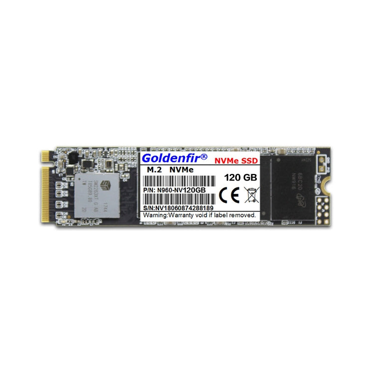 ฮาร์ดไดรฟ์โซลิดสเตต Goldenfir M.2 NVMe ขนาด 2.5 นิ้ว ความจุ: 120GB, M.2 NVMe 120GB