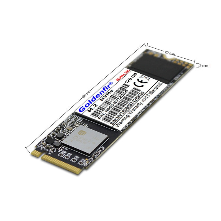 ฮาร์ดไดรฟ์โซลิดสเตต Goldenfir M.2 NVMe ขนาด 2.5 นิ้ว ความจุ: 120GB, M.2 NVMe 120GB